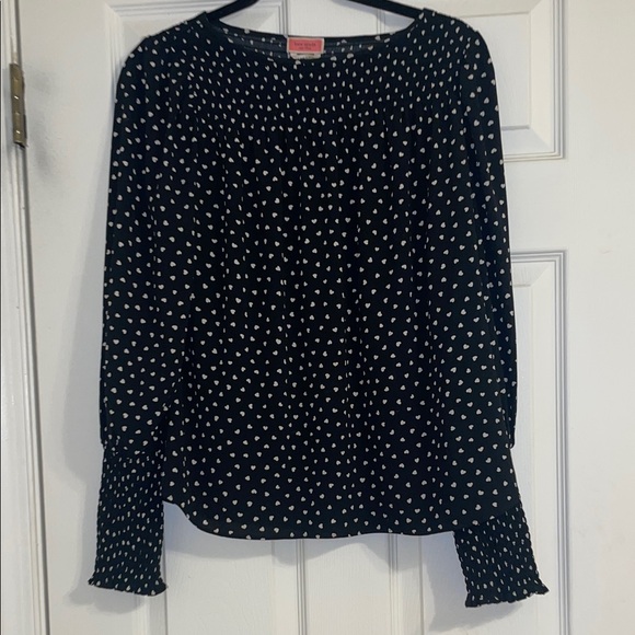 Kate Spade Black Blouse with White Dots - Picture 3 of 7